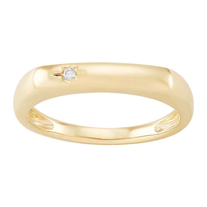 Star Band Gold Ring