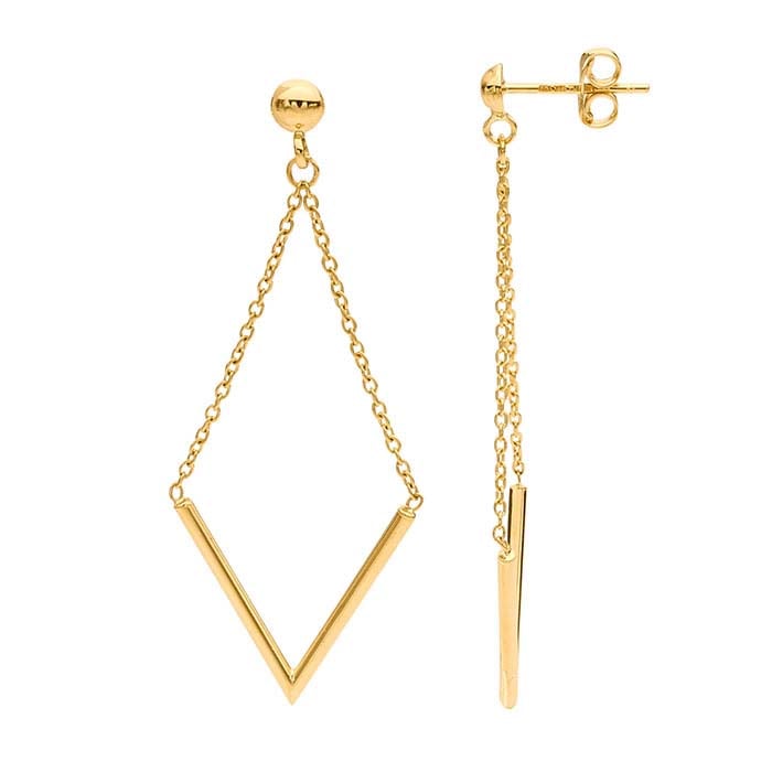 V Chain Dangle Earring
