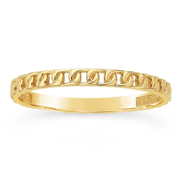 Curb-Style Chain Stackable Ring
