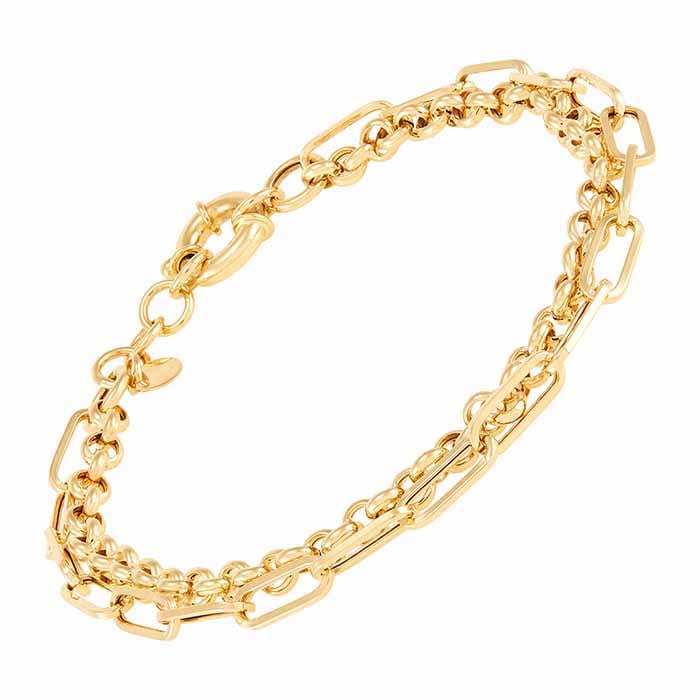 Double Chain Gold Bracelet
