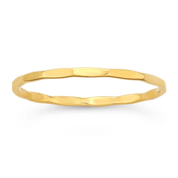 Faceted Gold Stackable Ring