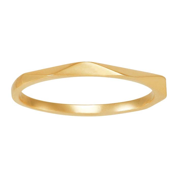 Geometric Gold Stackable Ring