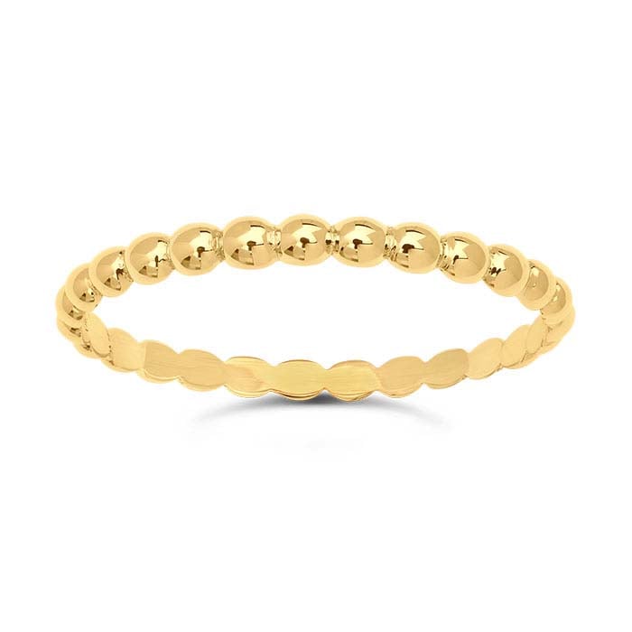 Half-Bead Gold Stackable Ring
