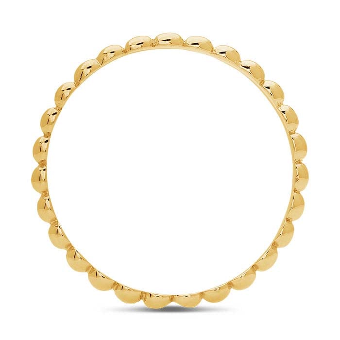 Half-Bead Gold Stackable Ring