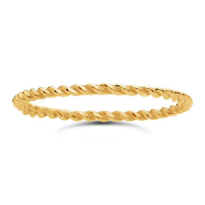 Twist-Wire Stackable Gold Ring