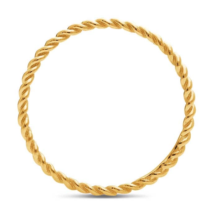 Twist-Wire Stackable Gold Ring
