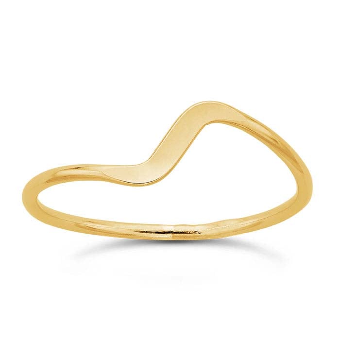 Flat Wave Stackable Ring