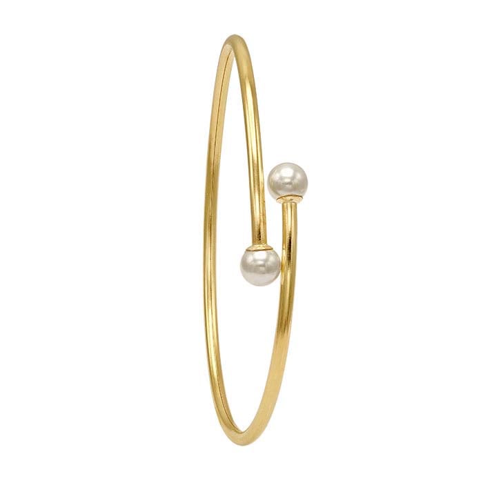 Classic Crystal Pearl-Set Bangle