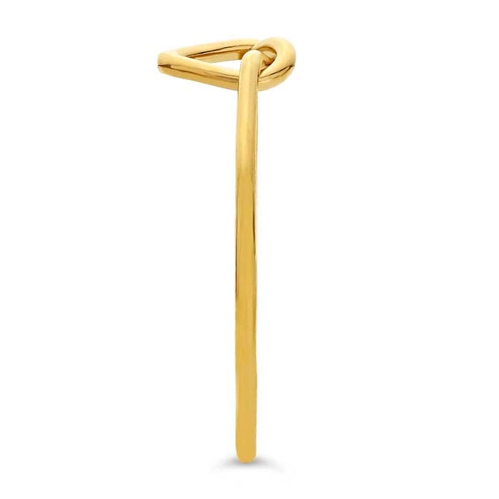 14/20 Yellow Gold-Filled Heart Love-Knot Ring