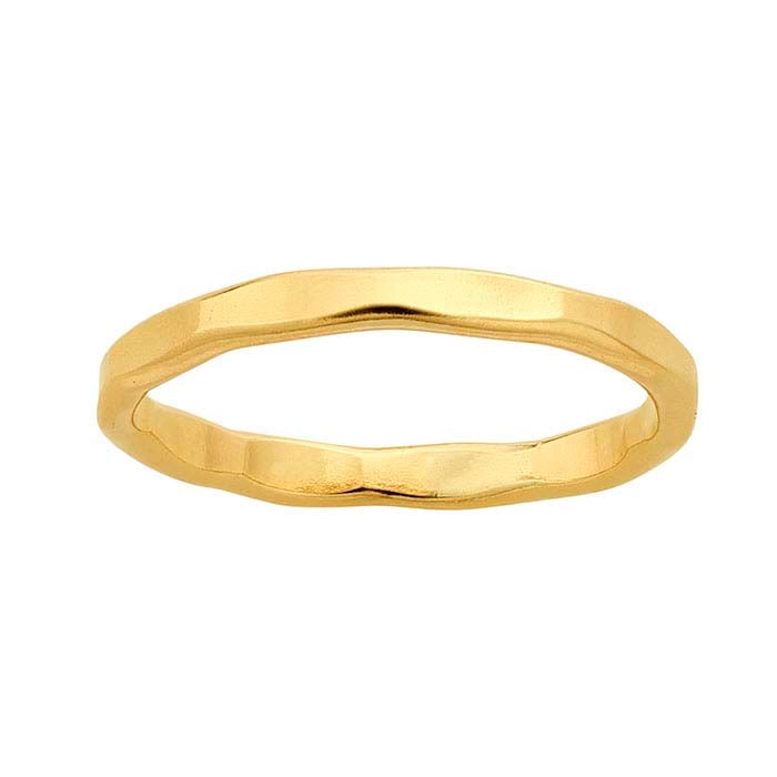 Hammered Flat Wire Stackable Ring
