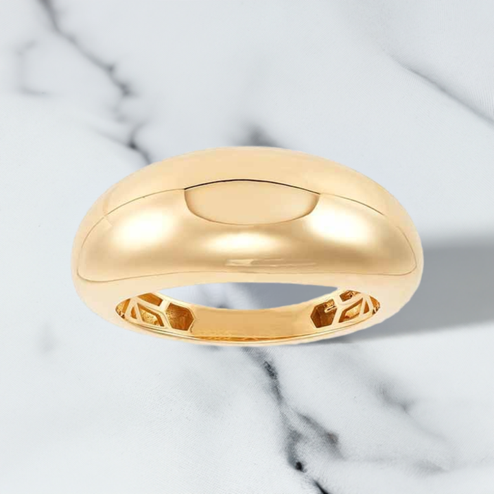 Elegant Gold Dome Ring
