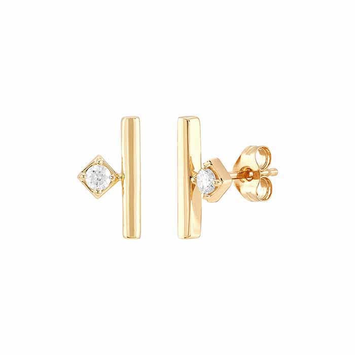 M's Cali Gold diamond earrings