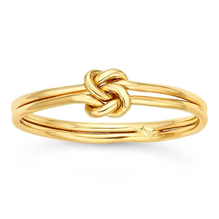 14/20 Yellow Gold-Filled Double Love-Knot Ring