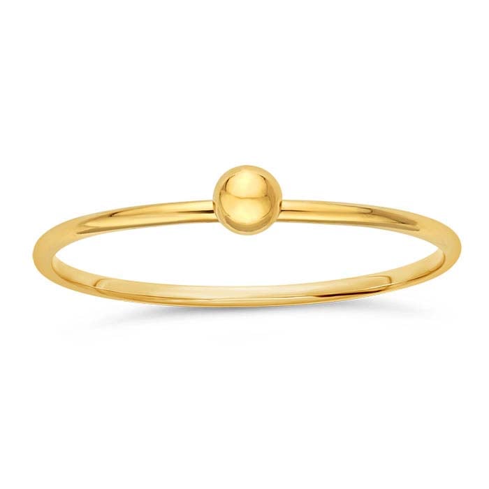 Ball adornment stackable Ring